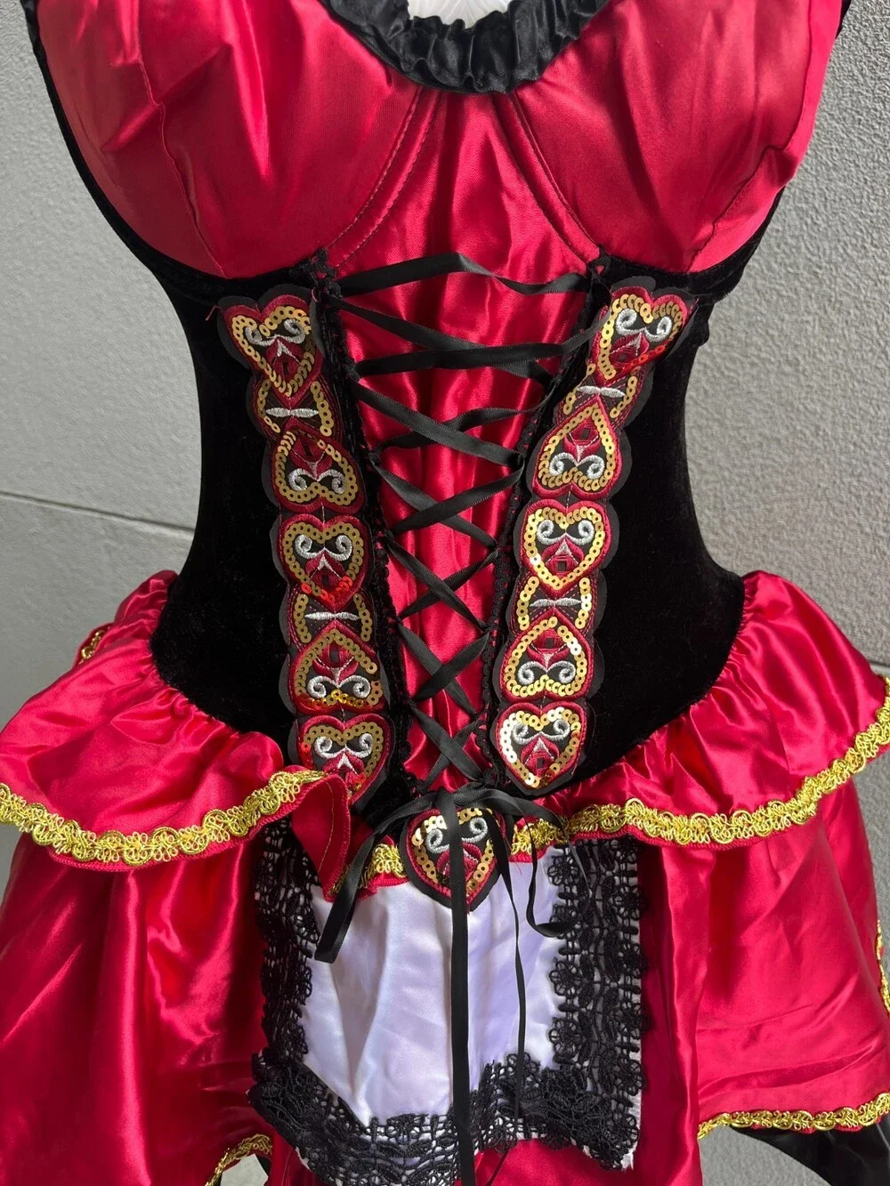 Spirit Halloween Little Red Riding Hood Costume Sexy Dress & Cape Size L